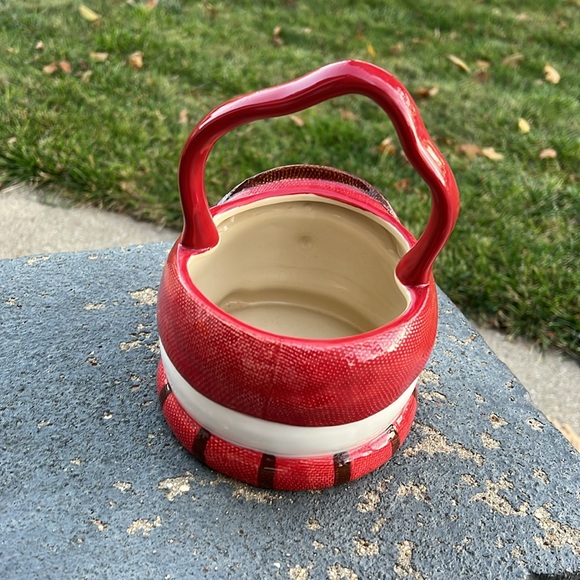 St. Nicholas Square WARM WISHES 40oz Handled Candy Bowl Figural Snowman Head - Picture 2 of 5